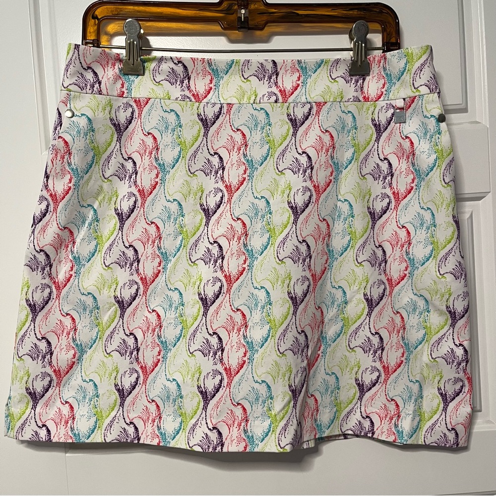 Cutter & Buck CB Dry Tec Geometric Colorful Pocket Side Zip Skort